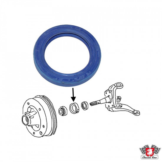 Oil seal for wheel bearing, front