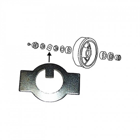 Lock plate, steering knuckle nut