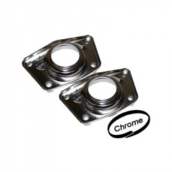 Cover for torsion bar with hole, chrome.Sold in pairs