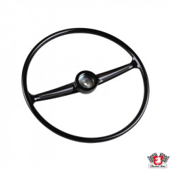 Steering wheel, black, 17.5"