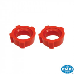 Bushing set for aftermarket adjustable spring plate, outer, knobby, urethane, for swing axle, inner diameter 2", 2 pcs.