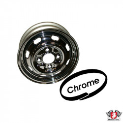 Chrome steel wheel, 4.5x15", 4 holes, ET45