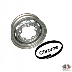 Chrome steel wheel, 4.5x15", 5 holes, ET25