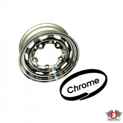 Chrome steel wheel, 5.5x15", 5 holes, ET15