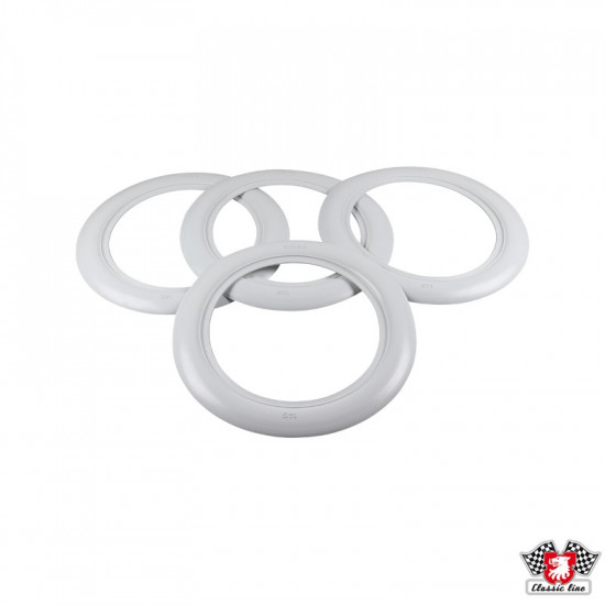 White wall ring, wide, 4 pcs., 14"