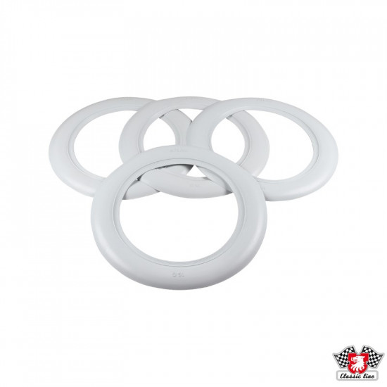 White wall ring, wide, 4 pcs., 15"