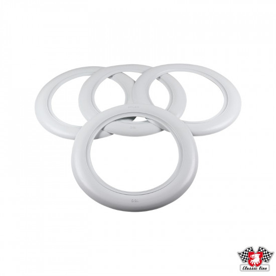 White wall ring, wide, 4 pcs., 16"