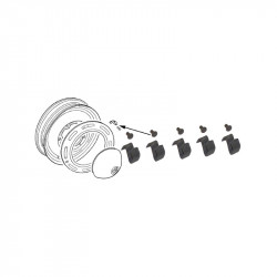 Springs with rivets for hub cap