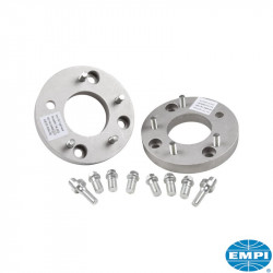 Wheel adapter set Chevy to 4 lug VW, 22.35 mm thick, Chevy 4 3/4" pattern, 7/16" x 20 thread, aluminium, 2 pieces