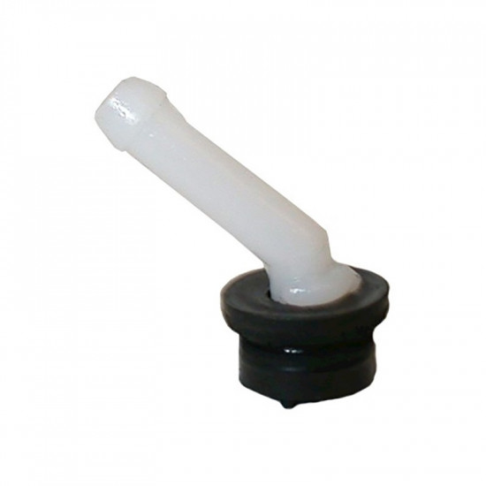 Rubber plug with plastic tube