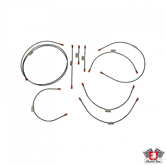 Brake line kit, 9 pcs.