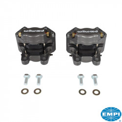 Brake caliper set with brake pads, Willwood, 2 pieces, silver. Including bolts and washers