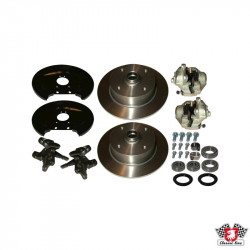 Front disc brake conversion kit, 4x130 mm. The kit includes all the parts you need to convert your VW to disc brakes. Can not be used for lowering the car