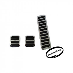 Pedal covers, 3 pcs. kit. Replacement covers for brake, clutch and gas pedal