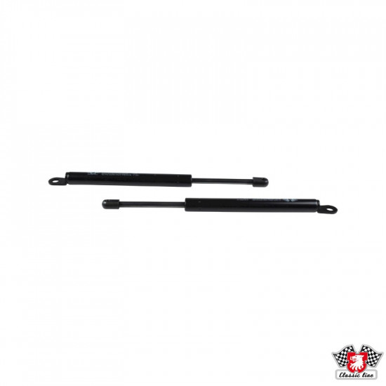 Gas springs for bonnet. Sold in pairs, black