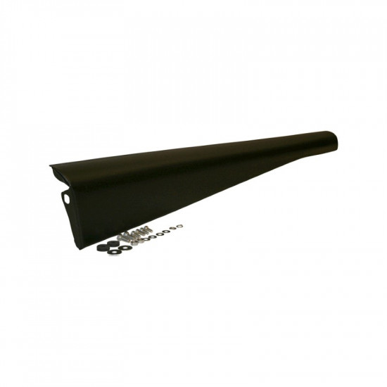 Running board without moulding with mounting kit, black primered, right