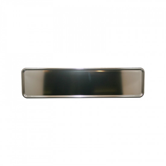 License plate holder, aluminium, polished, 520x112 mm. Only for German models