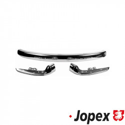 Front bumper set, complete, chrome