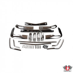 Bumper set, stainless steel, front and rear, US