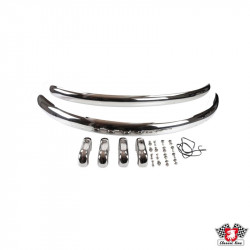 Bumper set, stainless steel, front and rear