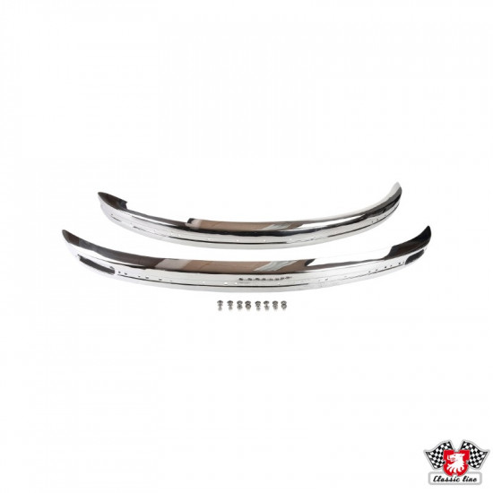 Bumper set, stainless steel, front and rear