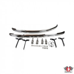 Bumper set, stainless steel, front and rear