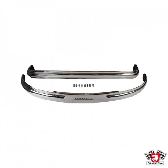 Bumper set, stainless steel, front and rear