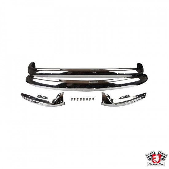 Bumper set, stainless steel, front and rear