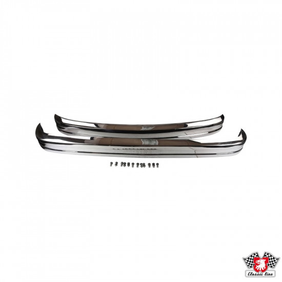 Bumper set, stainless steel, front and rear