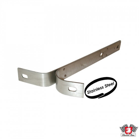 Rear bumper bracket, polished stainless steel, 4 mm, left/right