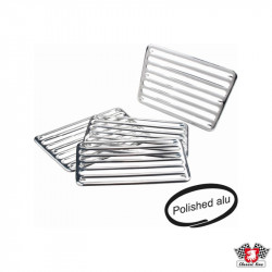 Grille set for engine lid, aluminium, rear 4 pcs.