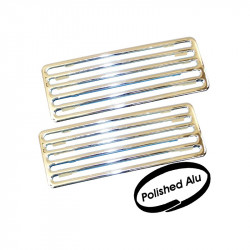 Moulding engine lid, polished aluminium, 2 pcs. Sold in pairs