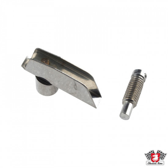 Guiding support for vent window, chrome, left/right, incl. fastening screw