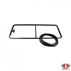 Middle sliding window with rubber seal, left