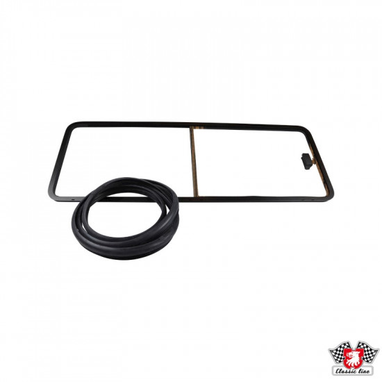 Middle sliding window with rubber seal, right