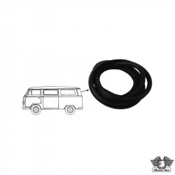 Rear window seal without groove for moulding