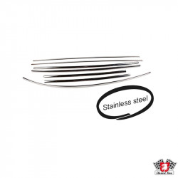 Body moulding kit, 7 pcs., polished stainless steel, show quality