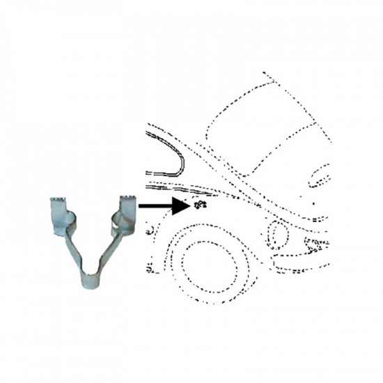 Side moulding clip, metal