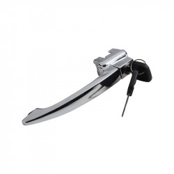 Door handle, outer, with lock paddle, with keys, chrome ( 59-66)