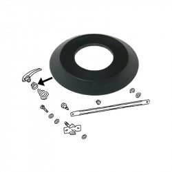 Door handle plastic washer, black, Ø 45 mm outside, Ø 20 mm inside