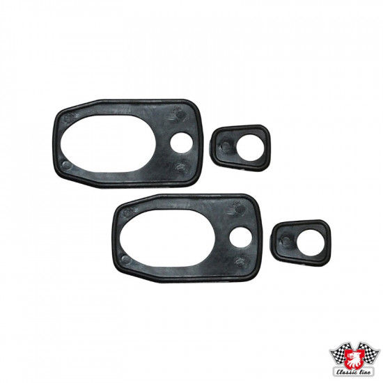 Rubber gasket for outer door handle, front and rear part, pair