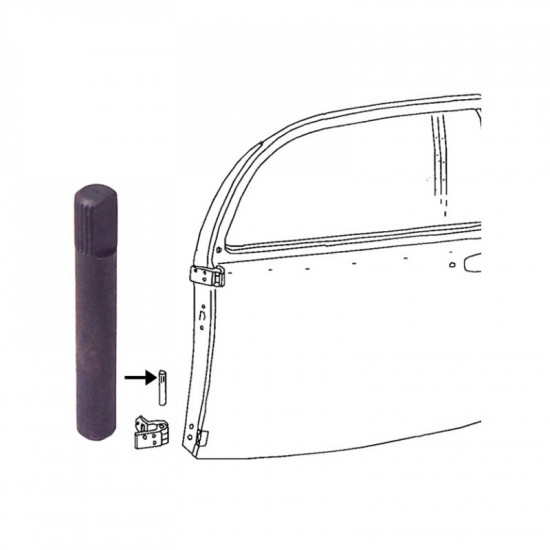 Pin for door hinge, standard size, left/right