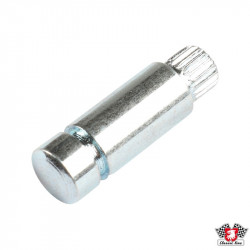 Pin in hinge for sliding door locking lever