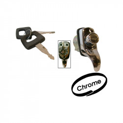 Lock for engine lid with keys, chrome