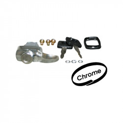 Lock for engine lid with keys, chrome