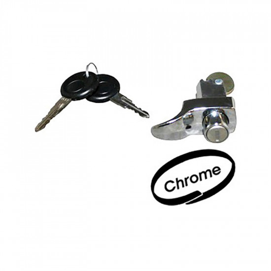 Lock for engine lid with keys, chrome