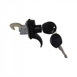 Lock for engine lid with keys, black