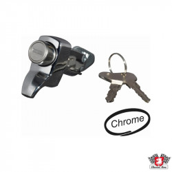 Lock for engine lid with keys, chrome
