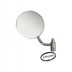 Door mirror, round, left, chrome