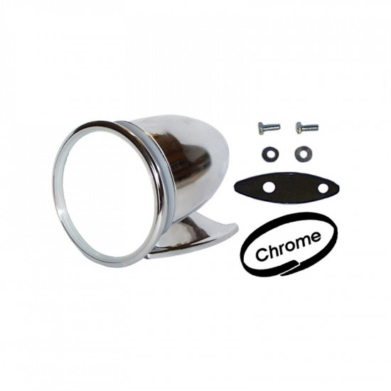 Chrome racing mirror, 4"